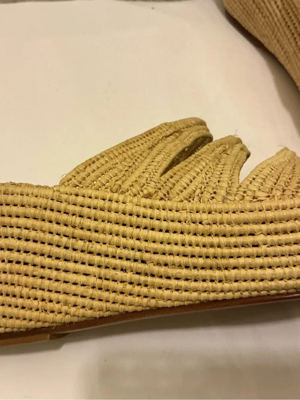 New Carrie Forbes Woven Raffia Platform Sandal in Natural - Women’s 41